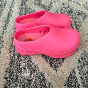 ADIDAS pink lucid adifom mule clogs